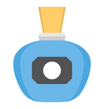 Vintage parfüm şişesi düz tasarım simgesi