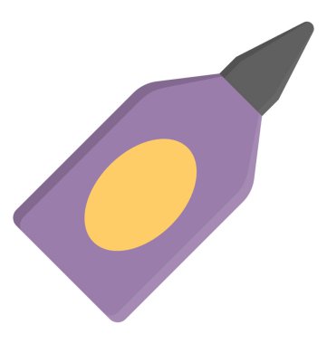 Düz vektör simge saç renkli şişe 