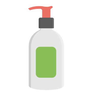 Düz vektör simge el yıkama köpüğü veya sıvı sabun
