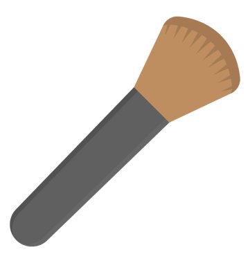 Bir kabuki fırça elmacık kemiği makyaj sırasında kullanılan düz simgesi tasviri