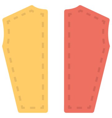 Bir kesme bez düz bir simgesi. 