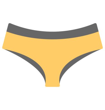 Bir underpant renkli düz simgesi
