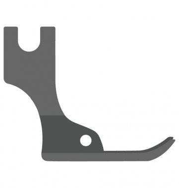 Bir ayağı bir dikiş makinesi, bir basit düz vektör simgesi. 