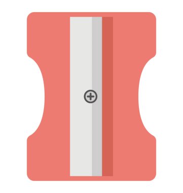 Düz simgesi bir kalemtıraş kalem, netleştirmek için bir ileti örneği aracı