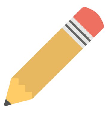 Kalem vektör simgesi düz tasarım 