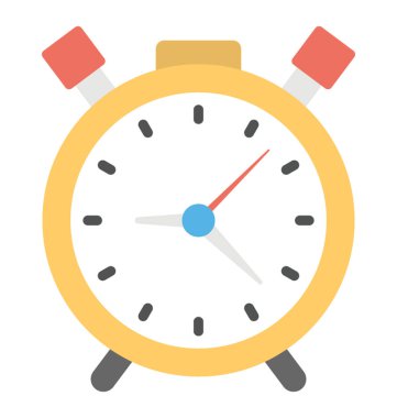 Düz vektör simgesi tasarım bir çalar saat