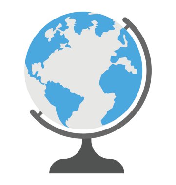 Resepsiyon dünyanın renkli düz vektör simgesi 