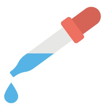 Düz tasarım damlalık vektör simgesi 