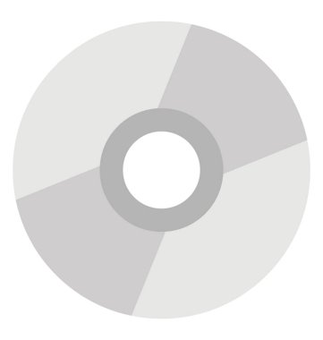 Kompakt disk (Cd) vektör simge düz tasarım 