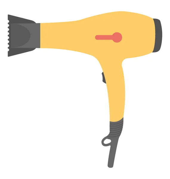 Flat Vector Icon Electric Hair Dryer — Stock Vector