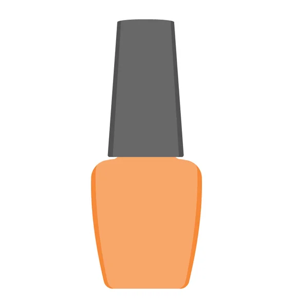 Simple Icono Vector Plano Color Naranja Pintura Uñas — Vector de stock