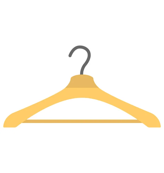 Icono Plano Una Percha Usada Para Colgar Vestidos — Vector de stock