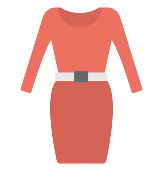缝合礼服的简单的扁平图标 — 图库矢量图片