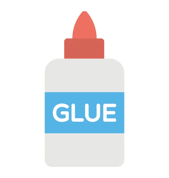 Glue Bottle Vector Icon Flat Design — Stock Vector