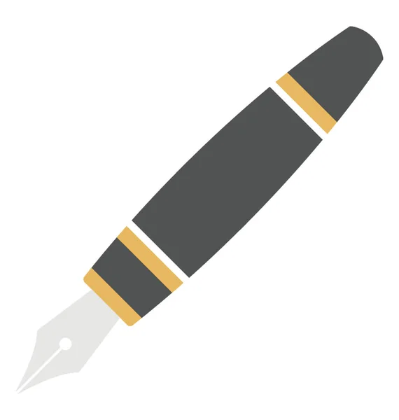 Diseño Icono Vector Plano Una Pluma Tinta — Vector de stock