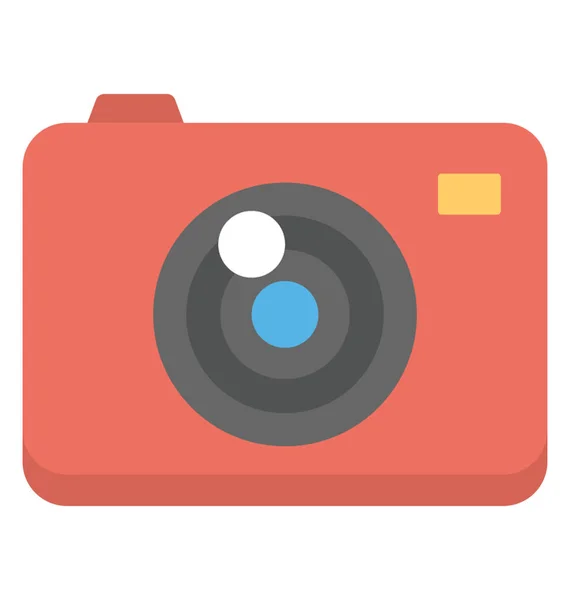 デバイス カメラ フラット アイコンのスナップ写真 — ストックベクタ