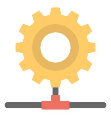 Bir dişli ağ düz simgesini ayarlama ağ oturum
