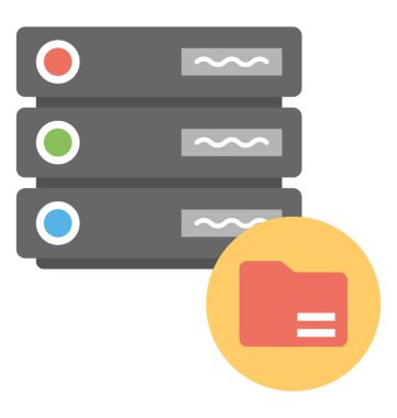 Sunucu rafları, sunucu depolama kavramı bir klasör işareti