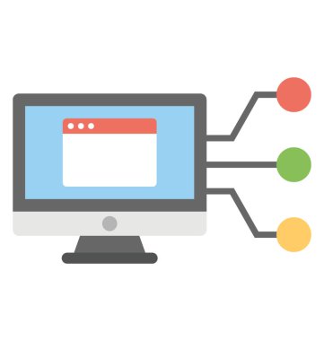 Site Haritası oluşturma ve gönderme, düz vektör simgesi 