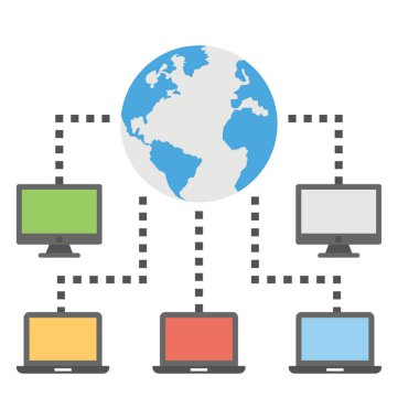 Düz vektör simge yapısı barındırma web