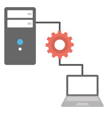 Yönetilen web hosting düz tasarım simgesi