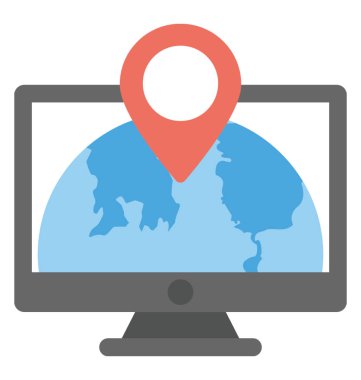 Düz vektör simge küresel bulma Hizmetleri