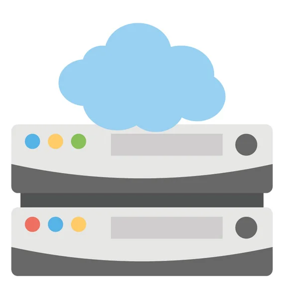 Serwery Koncepcją Chmury Cloud Web Hosting — Wektor stockowy