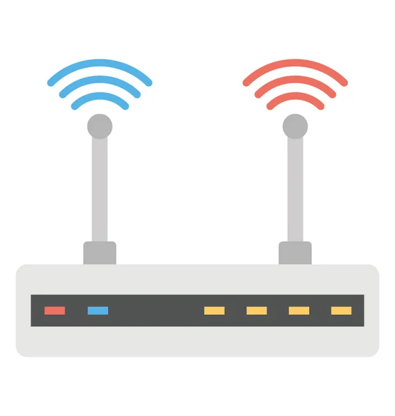 Icono Vector Plano Del Punto Acceso Inalámbrico Router Wifi — Vector de stock