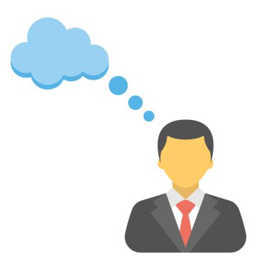 Düz tasarım simgesi bulut destek temsilcisi