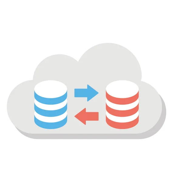 Sql Servidores Migração Dados Ícone Design Plano — Vetor de Stock