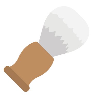 Tıraş fırçası vektör simge düz tasarım 