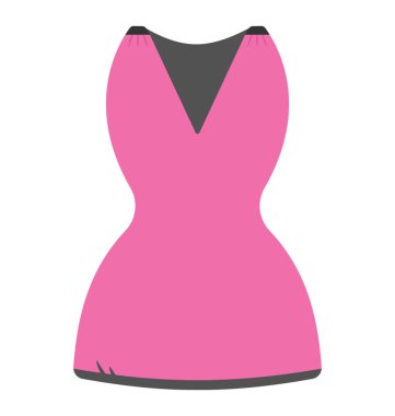 Elbise kadınlar, düz vektör simge için şal 