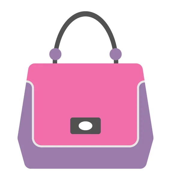 紫のファッション財布ハンドバッグ フラットのベクトルのアイコン — ストックベクタ