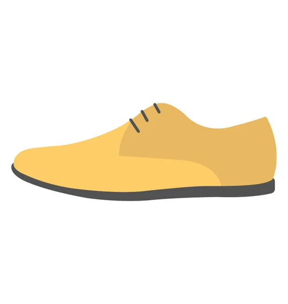 Chaussures Jaune Moutarde Pour Homme Icône Vectorielle Plate — Image vectorielle