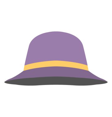 Kadın moda şapka, düz vektör simgesi 