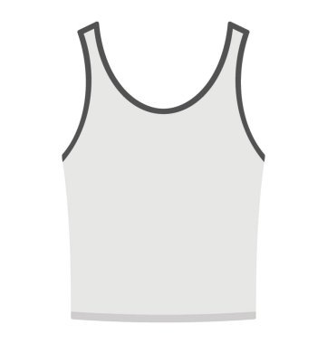 Kolsuz bluz veya mens, düz vektör simge için iç üst 