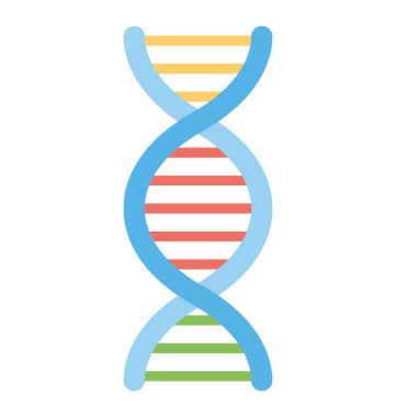 Düz simgesi tasarım genetik Dna kavramının.