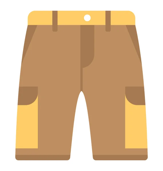 Kısa Pantolon Düz Vektör Simgesi — Stok Vektör