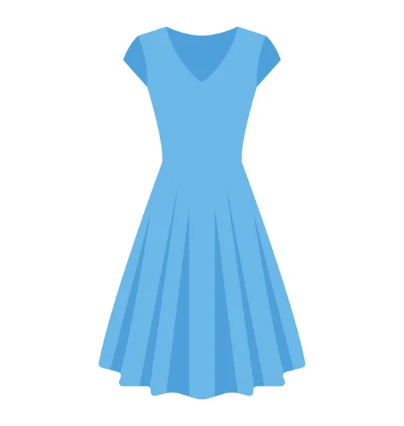Праздничное Платье Женщин Плоская Векторная Икона — стоковый вектор