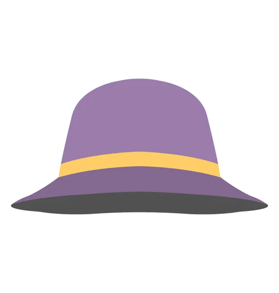 女性ファッション帽子 フラットのベクトルのアイコン — ストックベクタ