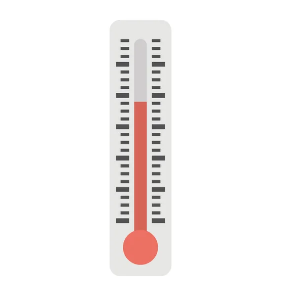 Diseño Icono Vector Plano Del Termómetro Presentando Alta Temperatura — Archivo Imágenes Vectoriales