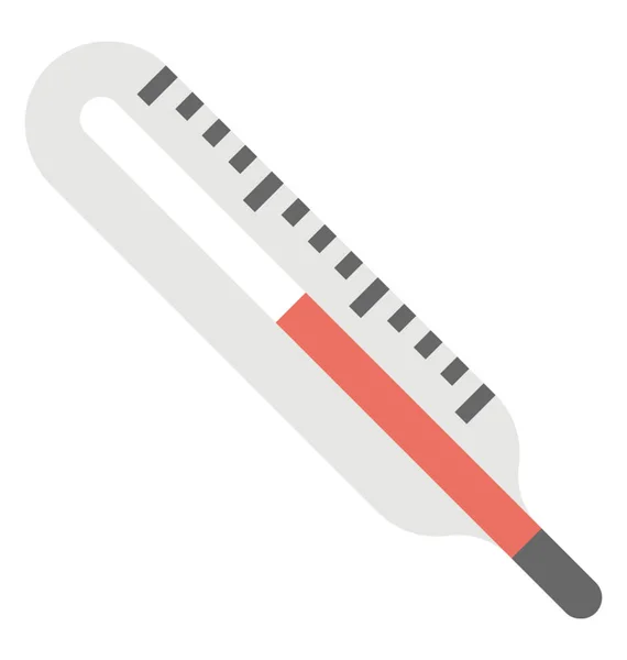 Flaches Design Des Thermometers — Stockvektor