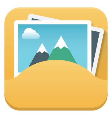 Resimler klasörü, düz vektör simgesi basit bir tasarım