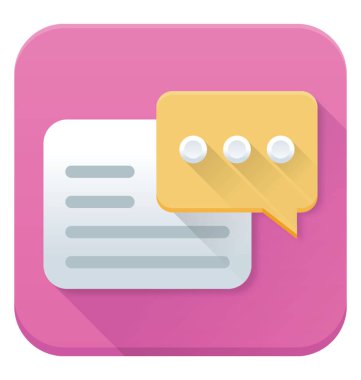 Düz vektör simgesi tasarım sohbet