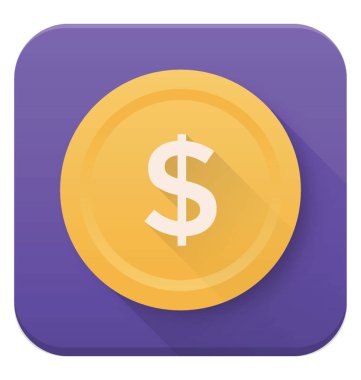 Altın rengi madalyonun düz simgesi tasarım