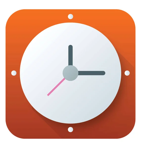 Flaches Vektor Icon Design Einer Uhr Die Die Zeit Symbolisiert — Stockvektor