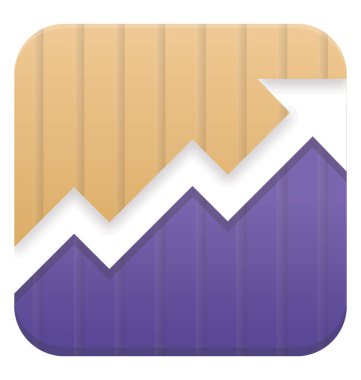 Bir çubuk grafik, düz vektör simgesi tasarım istatistiksel analiz
