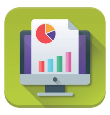 Web Analytics düz tasarım modern vektör 