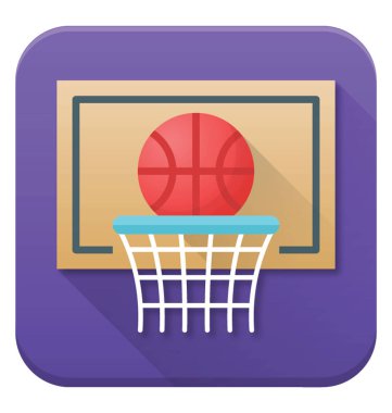 Düz vektör simgesi bir basketbol Panyası