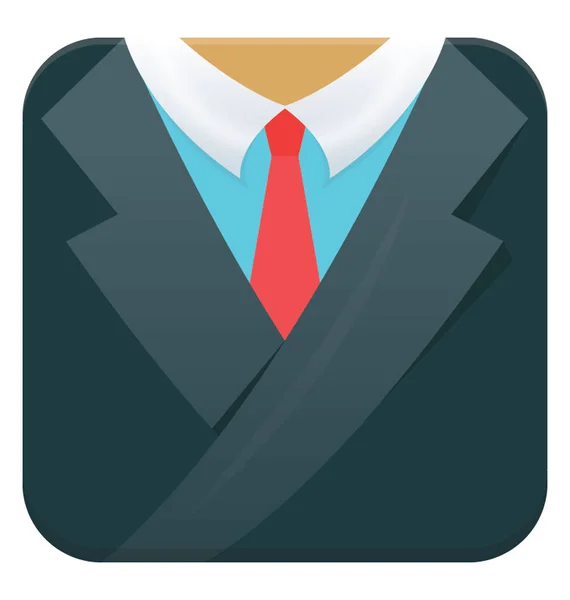 Επιχειρηματίας Κοστούμι Επιχειρηματίας Επίπεδη Διάνυσμα Εικονίδιο Σχεδιασμός — Διανυσματικό Αρχείο